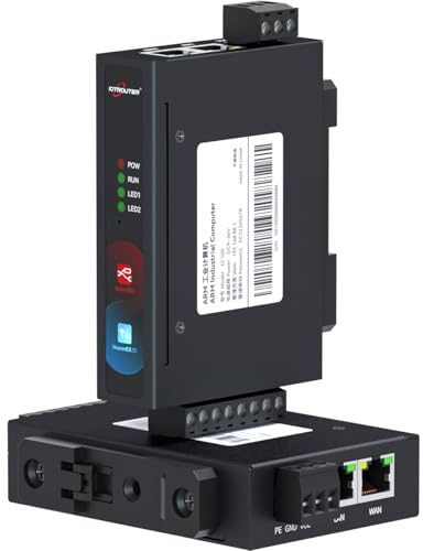 Pandapi EC100 Arm Mini Industriel PC avec NodeRed NeuronEX, Linux Ubuntu Rk3506J, Processeur 3 Cortex-A7, 512Mo RAM DDR4 8Go SSD, RS485/CAN/LAN/WAN, Système Ouvert (512M+8G-4G/RJ45)