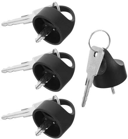 TOGEVAL 4 Sets Mobility Scooter Replacement Keys for Electric Wheelchairs and Scooters Hat-Shaped Ignition Keys for Elderly Mobility Devices Easy Grip Security Accessories Compatible with