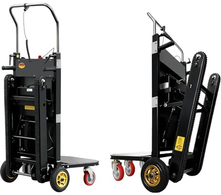 Carro Elevador para Escaleras Eléctrico Plegable​ Carretilla Electrica Sube Capacité 500kg,Carro Pista Eléctrico Motor Sin Escobillas 1500W,Ideal para Mudanzas Obras​ Logística​