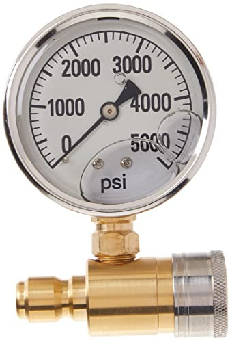 NorthStar Pressure Washer Pressure Gauge - 5000 PSI, 3/8in. Fitting