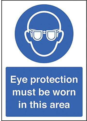 Caledonia Signs 58365 Eye Protection Must be Worn Sign, A4 SAV