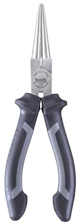 kwb pinza a becchi tondi 160 mm 381610, secondo DIN ISO 5745, ganasce lunghe, acciaio CV