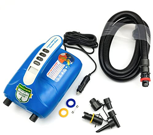 Seamax SUP20-S Pompe à air électrique intelligente 12 V CC conçue pour les SUP gonflables et les planches de paddle, pression max 1,378 bar, haute pression facile à atteindre, conçue au Canada