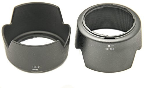 PROtastic HB-34 HB34 Gegenlichtblende für Nikon AF-S DX VR 55-200 mm Objektiv, 2 Stück