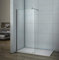Mamparas de ducha Frontales Puerta fijo Cristal 6mm Antical Barra 90cm 65x185cm