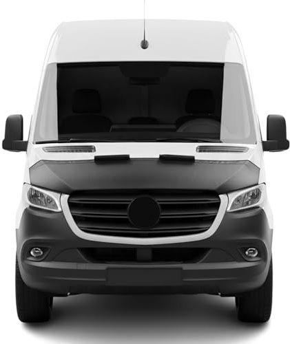 OMAC Haubenbra Steinschlagschutz kompatibel mit Mercedes Sprinter W907 2018-2026 Schwarz Halb
