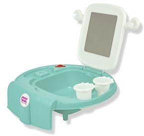 OKBABY Space - Kinderwaschbecken hilft dem Kind, Hygiene mit Spaß zu erleben - Abmessungen 39 x 13 x 40 cm - Hellblau