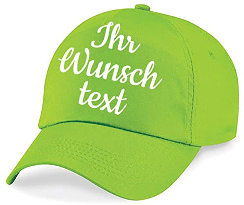 Deitert Kappe, Basecap individuell bestickbar mit Namen oder Wunschtext | über 20 Farben zur Auswahl Lindgrün