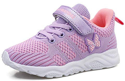 Scarpe Ginnastica Bambina Scarpe Sportive Bambina Tennis Traspirante Leggero Ragazze Sneaker Casual Ragazze 28 EU,Viola
