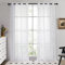 Deconovo Vorhang Transparent Gardinen Transparent Ösenvorhang 90x140 cm Weiß 2er Set