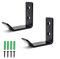 TIANLIN 2 Piezas Ganchos para Abrigos Resistentes, Ganchos Negros de en Pared paraTrabajos Pesados, Gancho de Metal de Acero Inoxidable Montado en La Pared para Cocina, Oficina