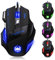zelotes Mouse Gaming,7200DPI,7 Pulsanti,Design Ergonomico,Illuminazione a LED,USB Ottico,Mouse da Gioco Cablata per PC,Laptop,Mac,Nero