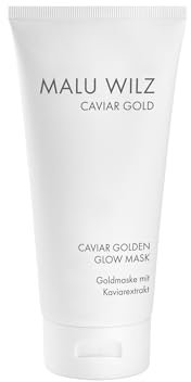 Malu Wilz Caviar Golden Glow Mask 50ml I Gesichtsmaske Frauen I Feuchtigkeitsspendende Face Mask mit Kaviar Extrakt & Gold I Revitalisiert müde Haut