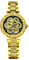 Mechanische Uhr für Frauen Mode Sport Tourbillon Automatikuhr Wasserdicht Edelstahl Armband, gold, Lässige Mode