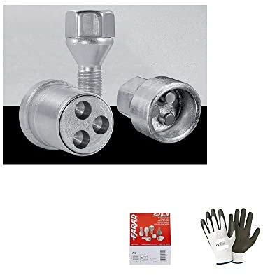 COMPATIBILE CON Abarth 595, Abarth 695 dal 2008 in poi (A1) BULLONI PERNI VITI ANTIFURTO PER RUOTE CERCHIO IN LEGA AUTO FURGONE SUV