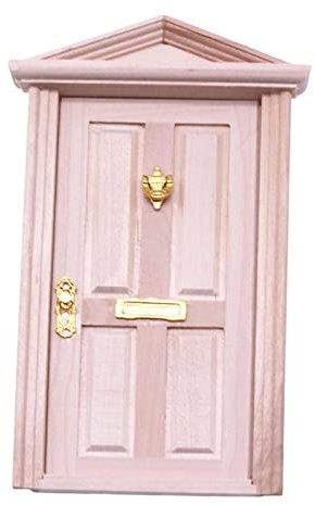 Colcolo Mini-Holztür-Modell, gut verarbeitetes Haus, Garten, Dekoration, Spielzeug, Rollenspiel, Puppenszene, Haustür, Puppenhaus, Holztür für Küche, Büro
