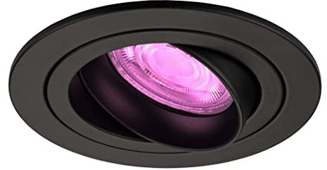 Ledvion - SMART LED Einbaustrahler Tokyo, Schwarz, Dimmbar, Rund, RGBWW, 2 Jahre Garantie