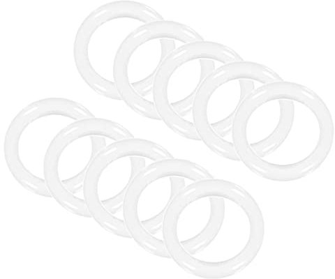 QUARKZMAN 17mm ID Silikon O-Ringe Unterlegscheibe Dichtung x 10 Stücke Unterlegscheibe Runde flach Dichtungsring für Glas Türgriff transparent