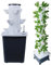 QUTBAG Hydrokultur-Turm-Anbausystem, Garten-Hydrokultur-Anbausystem, vertikaler Turm mit Hydratationspumpe, Adapter, Netztöpfen, Timer, für Kräuter, Obst und Gemüse 15Pods