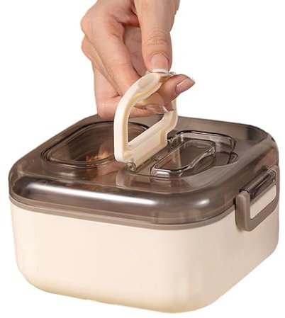 puzzlegame Contenitori per Pranzo Adatti al microonde | Contenitori per Pranzo al Sacco per Bambini da 850 ml a 3 Scomparti con forchetta e Cucchiaio - Contenitore Portatile per la Preparazione