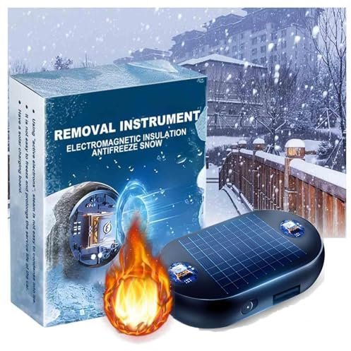 Snowvanish Dégivreur moléculaire solaire anti-interférences moléculaires et électromagnétiques, chauffage moléculaire cinétique portable pour voiture, dispositif de dégivrage de voiture anti-gel (1