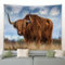 HAN MAN XIU Natur Scenic Garden Outdoor Poster Tapestry Yak Pattern Wall Hanging Home Living Room Dekorative Tapete