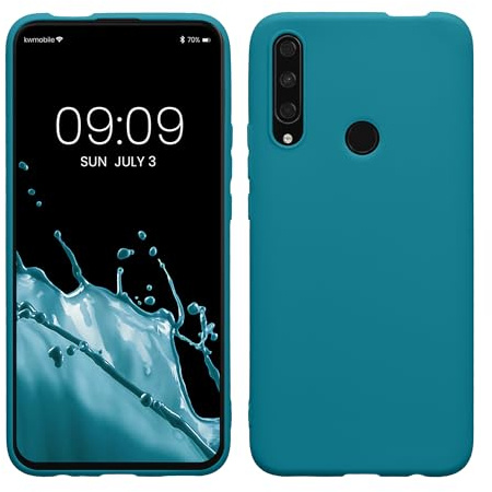 kwmobile Hülle für Honor 9X (EU-Version) TPU Case - Handyhülle unterstützt kabelloses Laden, Flexible Schutzhülle, gummiertes Cover in Petrol matt