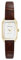 Anne Klein Women's Sustainable Leather Strap Watch, AK/5148 Brown/Gold