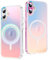 2Buyshop Handyhülle für iPhone 16 Hülle für Mag-Safe Stoßfeste Kratzfeste Holografisch Irisierend Robust PC Schutzhülle für iPhone 16 Hülle mit Farbwechsel Effekt Matt iPhone 16 Case Cover 6,1 Zoll