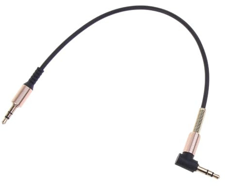 Cavo da 25 cm da maschio a maschio da 3,5 mm a 90 gradi auto AUX Line 3 poli per tablet stereo MP4 MP5 cavo
