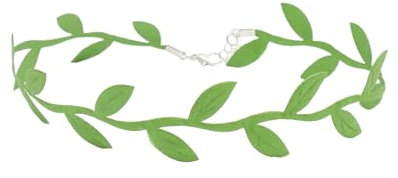 Girls accessories 925 Sterling Silver Green Leaf Necklace For Women And Girls, The Green Lucky Four-leaf Clover Amulet Pendant Necklace Green Leaves Plant Leaves Necklace Green, Short Leaf Necklace