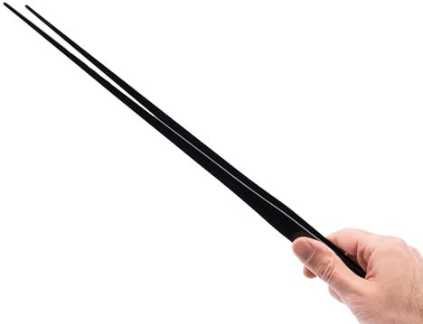 NatureHolic Scaping Tweezers Straight Black | 48 cm Aquarium Pflanzenpinzette | Extra Lange Edelstahl Pinzette | Gerade Spitze mit Riffelung | Perfekt für Aquascaping & Pflanzenpflege | Schwarz