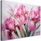 Feeby Quadro su Tela Non Tessuta - Stampa Su Tela - 120x80 cm - Decorazioni Camera - Iris rosa Fiori dipinti - Decorazione Murale - Moderno Soggiorno - quadri moderni soggiorno - poster