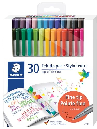 STAEDTLER Fineliner triplus Schreibstifte, Fasermaler, 30 Stück