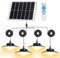 Rosnek Solarlampen für Außen Innen, 20x20cm Solar Hängelampe mit Bewegungsmelder & Fernbedienung, IP65 Wasserdichte, Solar Pendelleuchte für Terrasse/Garten/Scheune (Warmweiß, 4 Licht)