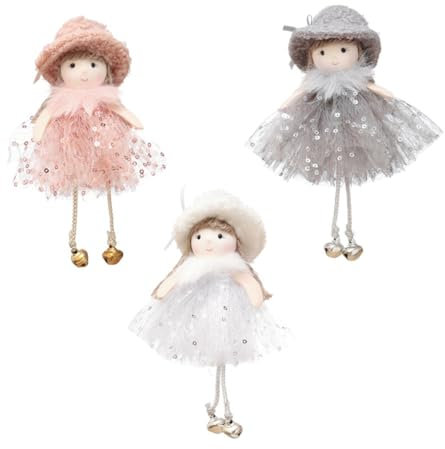 MAGICLULU 3stücke Weihnachten Figur Puppe Anhänger Baum Hängen Dekor Cartoon Puppen Weihnachtspuppen Anhänger Weihnachtsbaum