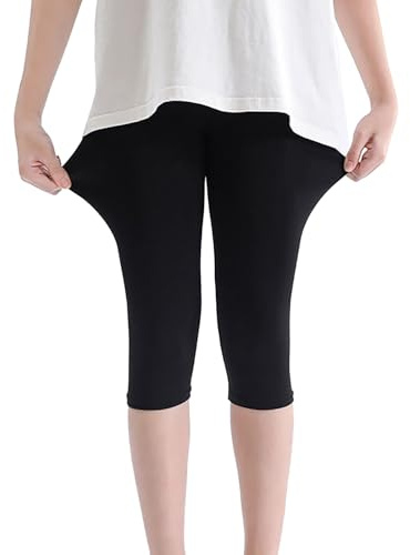 Generisch Pantalon d'escalade pour garçon - Legging de course pour enfant - Short d'entraînement - Short court - Pantalon pour fille - Rayures, Noir , 6-7 ans