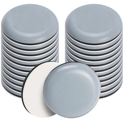25 STK Möbelgleiter Teflon Selbstklebend,30mm PTFE Teflongleiter Selbstklebende Möbelgleiter für Schwere Möbel Stuhlgleiter Kunststoffgleiter Möbelschieber für Stühle Teppich Laminat Parkett(Runde)