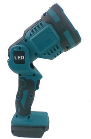 CashMuch Kabellose LED-Taschenlampe, Arbeitsleuchte für Dongcheng 20 V Akku, 1200 Lumen, 90 Grad verstellbarer Kopf, Blau
