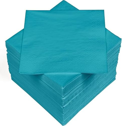 DSTOCK60 - Papierservietten – 30 x 30 cm – 2-lagig – für Partys und Veranstaltungen – 100 Stück (Türkis)