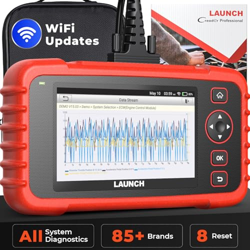 LAUNCH CRP129X Plus Escáner Diagnóstico OBD2 Profesional: Herramienta Completa con 8 Resets (Inyector/Mariposa/Freno/TPMS) y Lectura Automática de Vin con ACTUALIZACIONES Gratis DE por Vida
