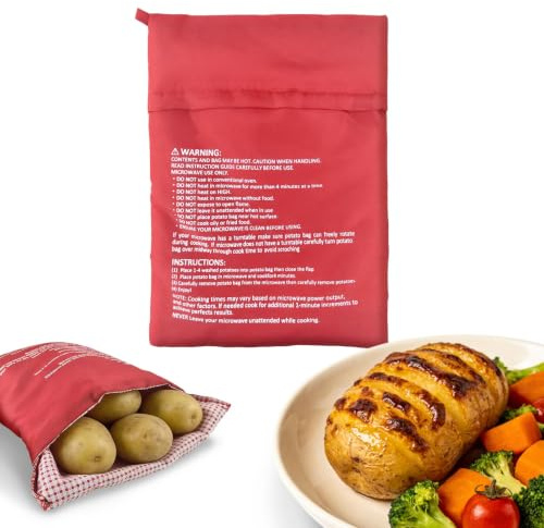 YUUTIAL Mikrowellen Kartoffelbeutel Mittel 26x19cm 1Stück Kartoffel Express