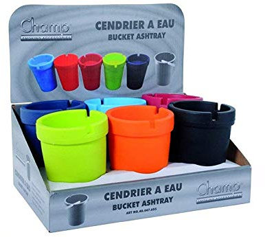 Vani 6 x Aschenbecher + 1 gratis Feuerzeug allaroundprofi24 Sturmaschenbecher Windaschenbecher Tonne Autoaschenbecher