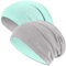 Hatstar®2in1 Reversible Unisex Beanie | Damen und Herren Mütze | Übergangsmütze für Frühling und Sommer | SoftTouch Poly - Baumwolle | leicht & weich (Mint/hellgrau)