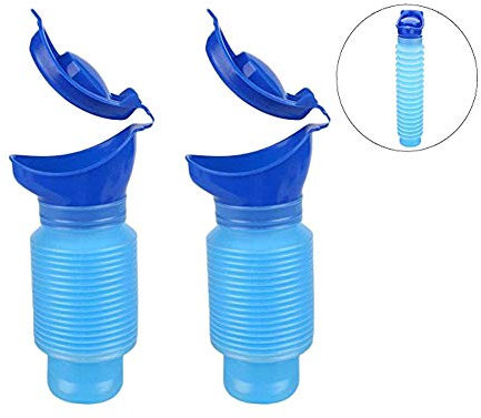 ICYANG Lot de 2 urinoirs d'urgence portables et pliables pour homme et femme, pour voyage, conduite, camping, voiture, toilettes, pour enfants et personnes âgées, 750 ml