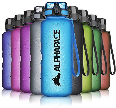 ALPHAPACE Botella de Agua 350ml/500ml/650ml/1000ml/1500ml a Prueba de Fugas Libre de BPA, para el Deporte y Las Actividades al Aire Libre, Botella Deportiva con un Filtro para Frutas