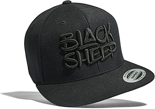 Cap Flexfit Snapback : Black Sheep - Kappe Herren & Damen (Schwarz)