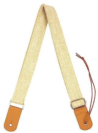 CASCHA Ukulele Gurt, Tragegurt verstellbar bis 139cm, Baumwolle, Beige
