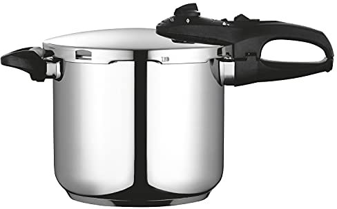 Fagor Duo - Olla Express Rápida 8L, Acero Inoxidable 18/10, Todo Tipo de Cocinas, INDUCCIÓN, 2 niveles de presión, 5 Sistemas de Seguridad