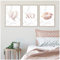 ZMFBHFBH Rose Gold Image Mur Affiche Marbre Amour Affiches et Impressions Chambre Décor Moderne Mur Art Toile Peinture Photos 30x42 cm (11.8x16.5) x3 Pas de Cadre